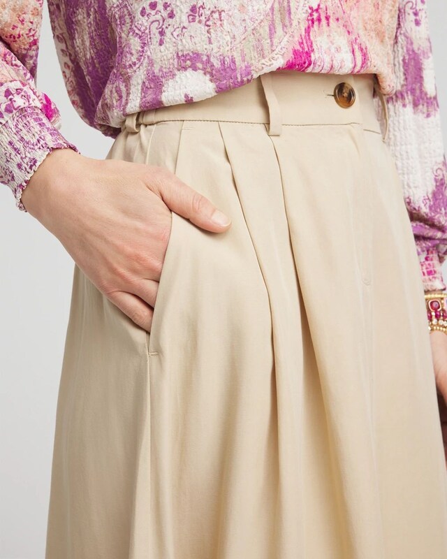 Pleated A-Line Midi Skirt - image 4